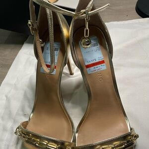 INC International Concepts Gold Stiletto Heels